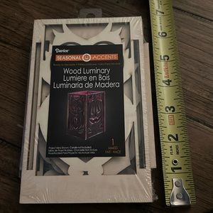 Wood luminary Halloween decoration